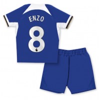 Camisa de time de futebol Chelsea Enzo Fernandez #8 Replicas 1º Equipamento Infantil 2023-24 Manga Curta (+ Calças curtas)
